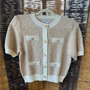 Urban Revivo Short-Sleeve Sweater Cardigan